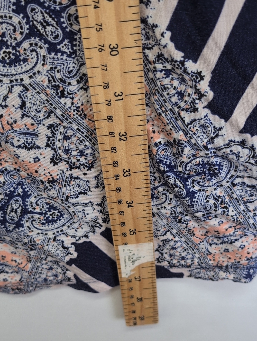 Maeve Anthropologie Navy Blue Patterned Maxi Skirt - Picture 4 of 6